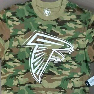 Atlanta Falcons Tee Shirt Size Small Camo '47 NFL Brand Camouflage Football